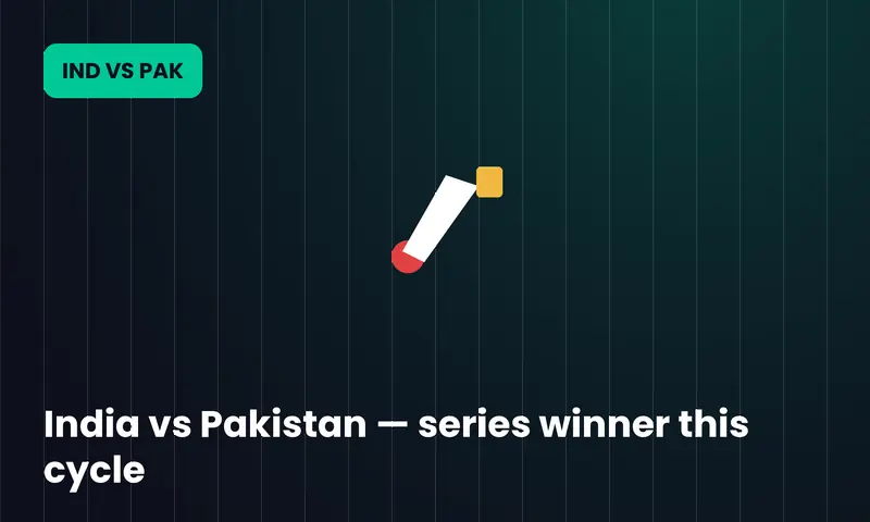 India vs Pakistan — series winner this cycle