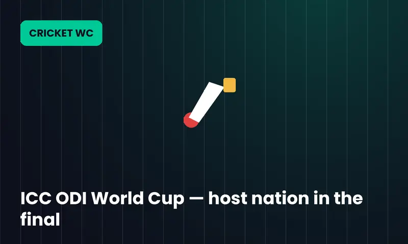 ICC ODI World Cup — host nation in the final